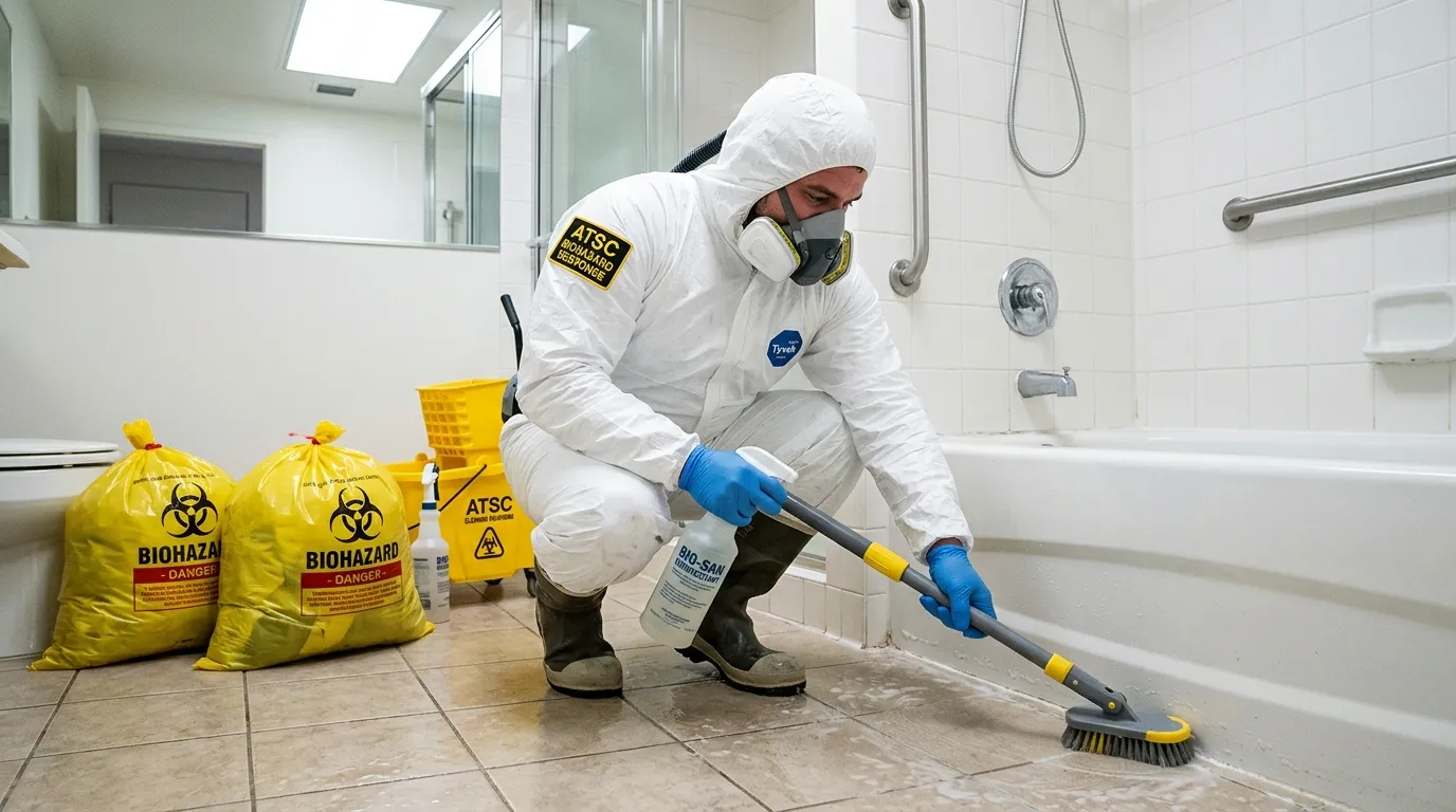 Decontamination equipment deployed for Blood Cleanup in Timberwood Park